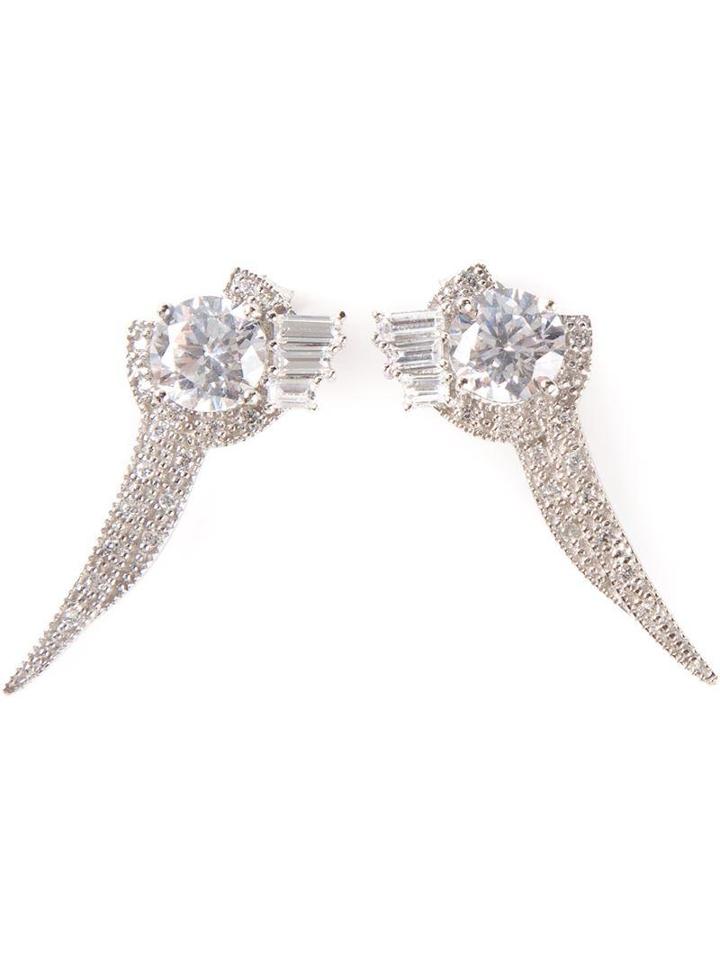 V Jewellery 'brilliance Flitch Lobe' Earrings