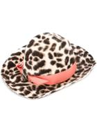 Federica Moretti Contrast Trim Hat - Brown
