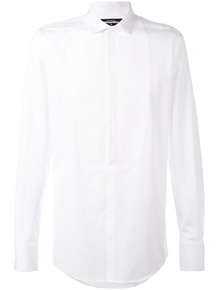 Formal Tuxedo Shirt - Men - Cotton - 48, White, Cotton, Dsquared2
