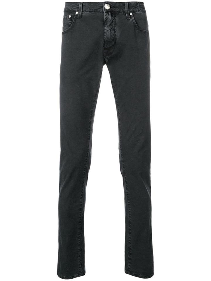 Jacob Cohen Slim-fit Jeans With Pocket Square - Black