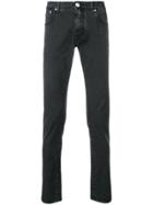 Jacob Cohen Slim-fit Jeans With Pocket Square - Black