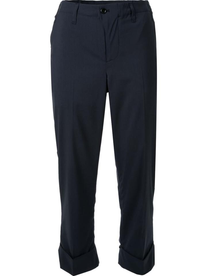 Julien David Cropped Tailored Pants, Women's, Size: Small, Black, Wool