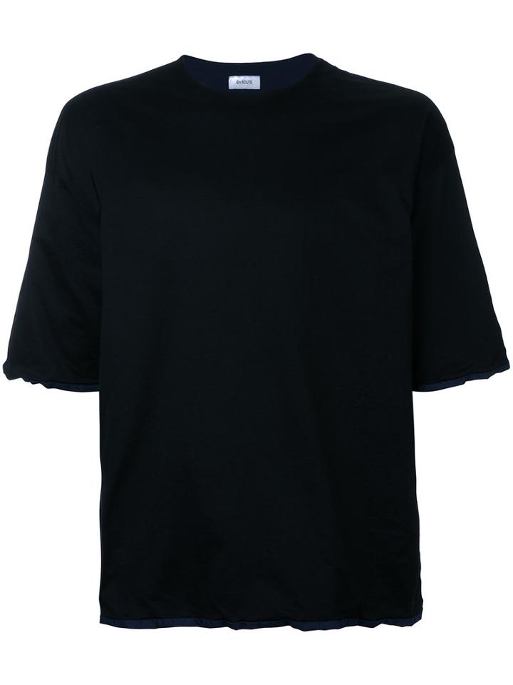 En Route - Contrast Detail T-shirt - Men - Cotton - 1, Black, Cotton