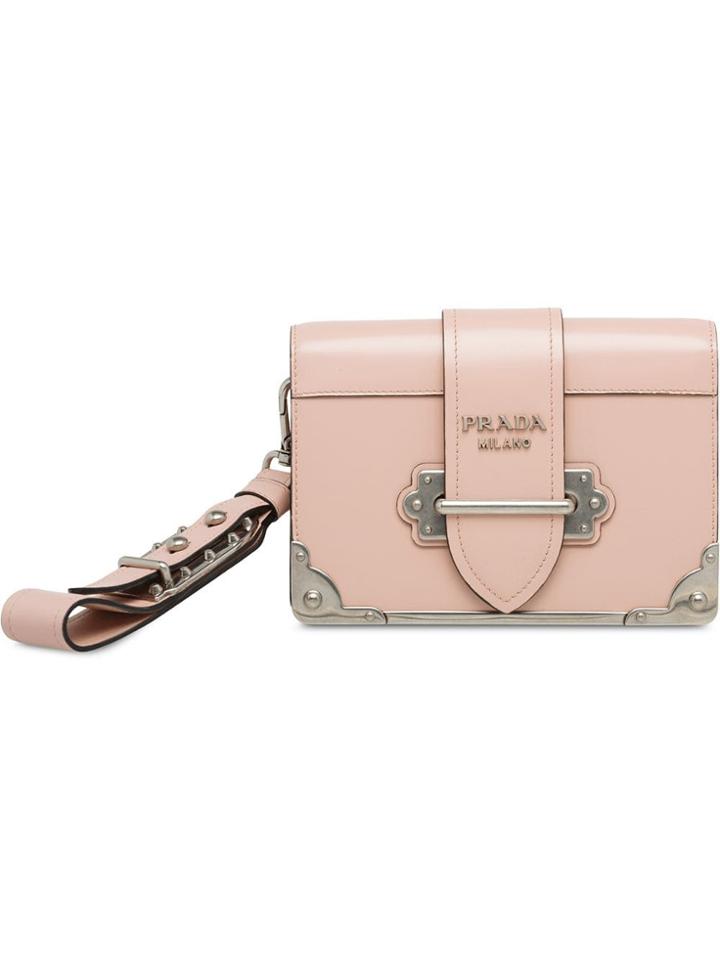 Prada Cahier Clutch Bag - Pink