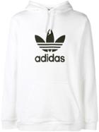 Adidas Logo Print Hoodie - White