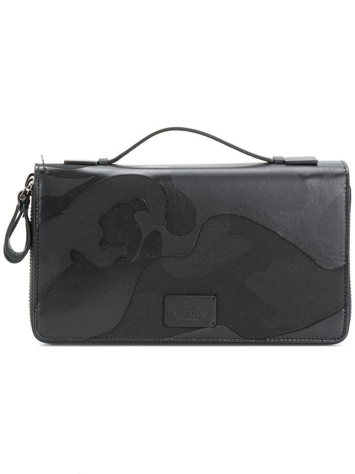 Valentino Valentino Garavani Camouflage Noir Travel Wallet - Black
