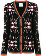 Barrie Chessboxing Cashmere Cardigan - Black