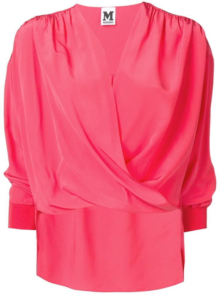 M Missoni Wrap-around Blouse - Pink