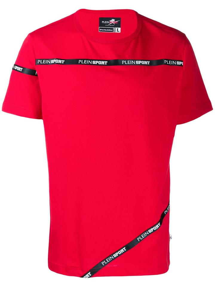 Plein Sport Graphic Print T-shirt - Red