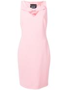 Boutique Moschino Bow Front Fitted Dress - Pink & Purple