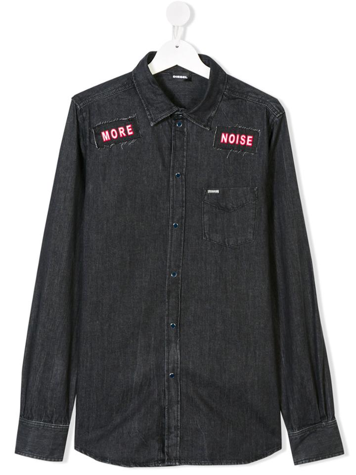 Diesel Kids Teen More Noise Shirt - Black