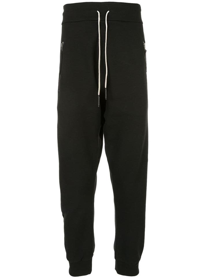 Tobias Birk Nielsen Drop Crotch Jogging Trousers - Black