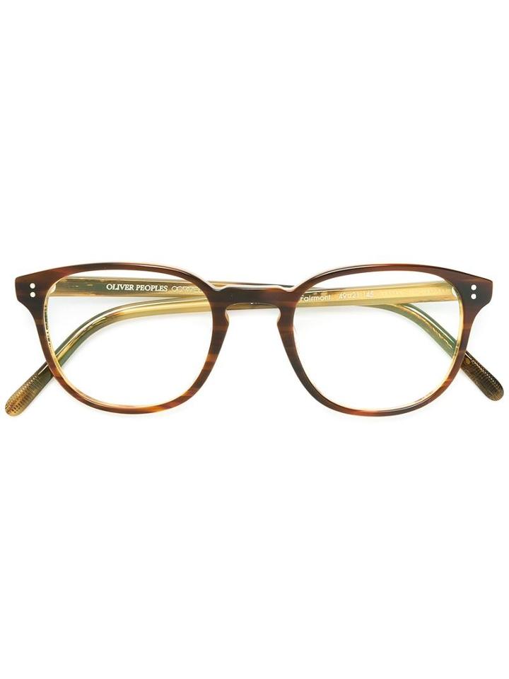 Oliver Peoples Fairmont Glasses, Brown, Acetate/metal