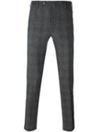 Pt01 'glen' Checked Trousers, Men's, Size: 48, Grey, Spandex/elastane/virgin Wool