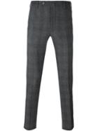 Pt01 'glen' Checked Trousers, Men's, Size: 48, Grey, Spandex/elastane/virgin Wool