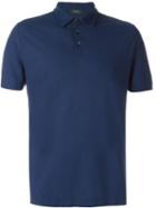 Zanone Classic Polo Shirt, Size: 56, Blue, Cotton