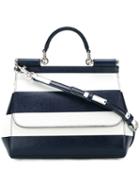 Dolce & Gabbana Medium Sicily Tote, Blue, Calf Leather