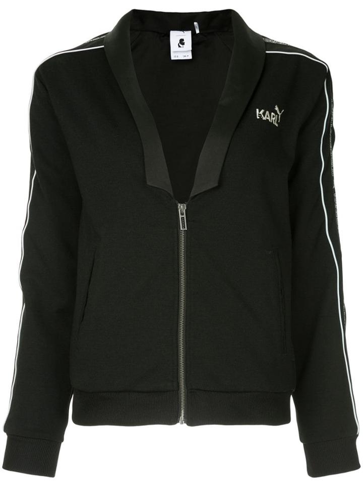 Puma Side Logo Stripe Sports Jacket - Black