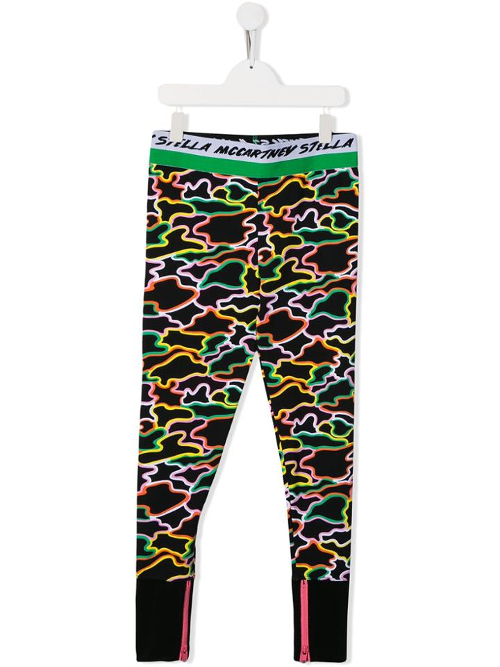 Stella Mccartney Kids Teen Sports Logo Leggings - Black