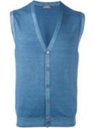 Barba Button Down Knitted Waistcoat