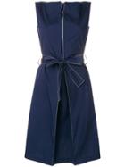 Antonelli Edged Seam Tie Waist Dress - Blue