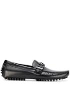 Versace Jeans Logo Driving Shoes - Black