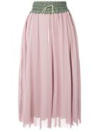 Tu Es Mon Trésor Mesh Midi Skirt - Pink