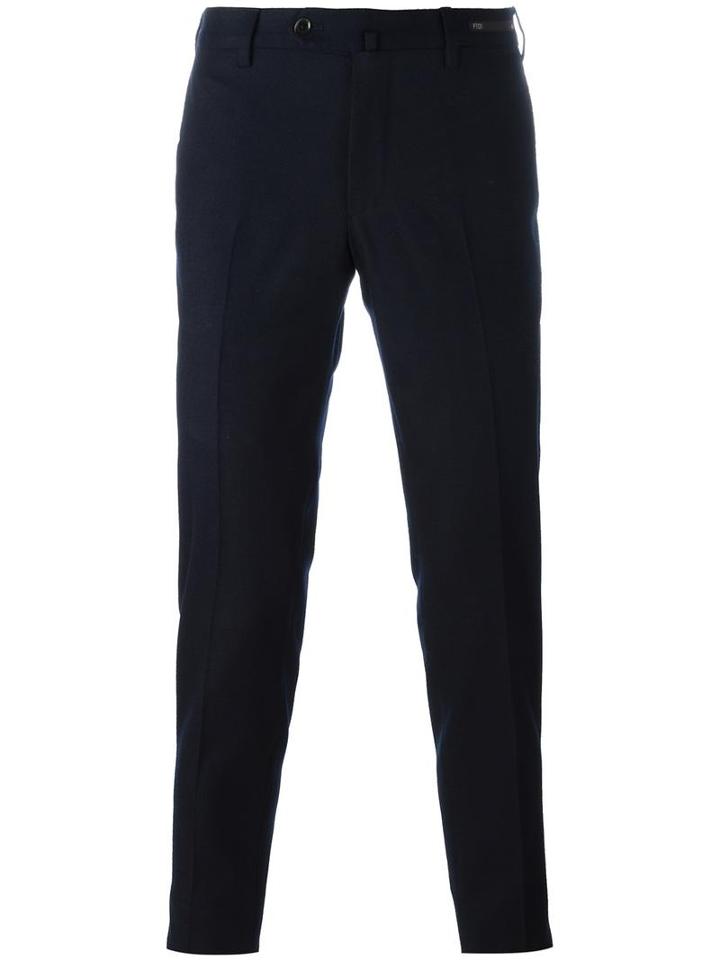 Pt01 Skinny Fit Trousers, Men's, Size: 54, Blue, Virgin Wool/spandex/elastane