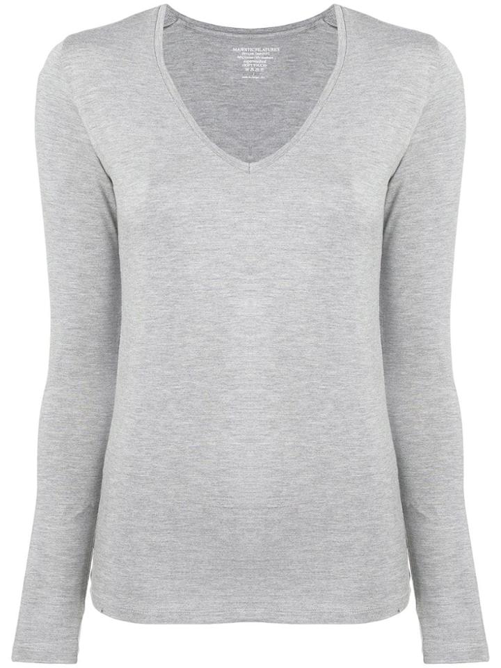 Majestic Filatures Long-sleeve Fitted Top - Grey