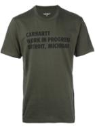 Carhartt 'work In Progress' T-shirt, Men's, Size: Medium, Green, Cotton