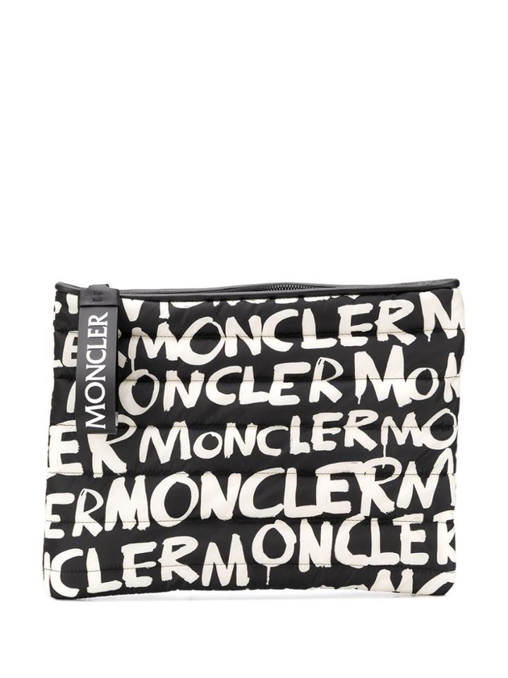 Moncler Graffiti Clutch Bag - Black