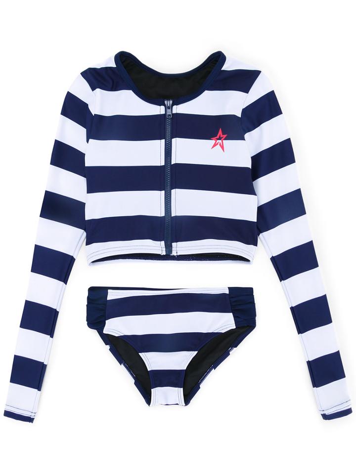 Perfect Moment - Rash Guard Swim Set - Kids - Polyamide/spandex/elastane - 10 Yrs, Blue