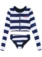 Perfect Moment - Rash Guard Swim Set - Kids - Polyamide/spandex/elastane - 10 Yrs, Blue