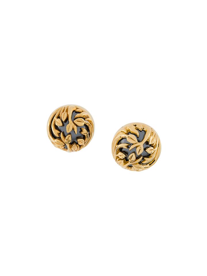 Kasun London Pearl Studded Earrings - Metallic