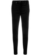 D.exterior Velvet Skinny-fit Trousers - Black