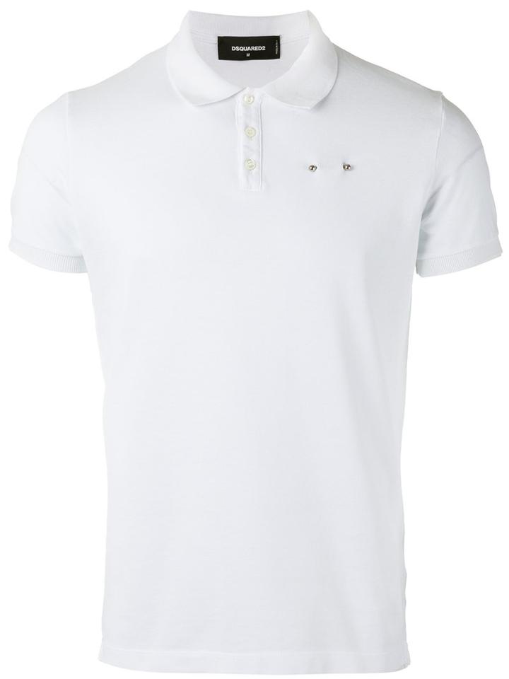 Dsquared2 Classic Polo Shirt, Men's, Size: Large, White, Cotton