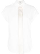 Brunello Cucinelli Satin Placket Button-down Shirt - White