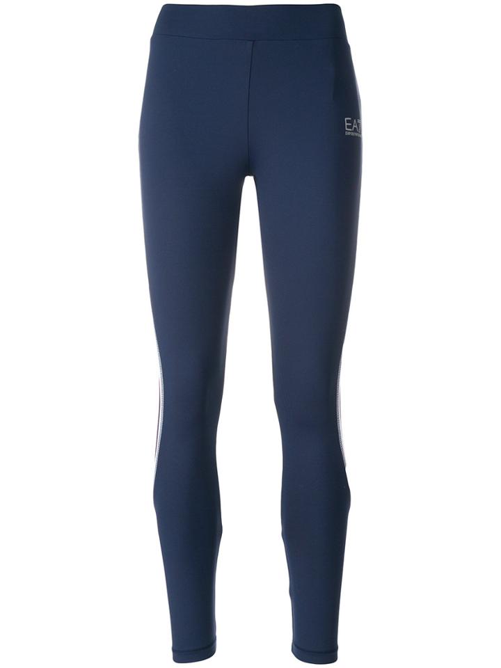 Ea7 Emporio Armani Logo Detail Leggings - Blue