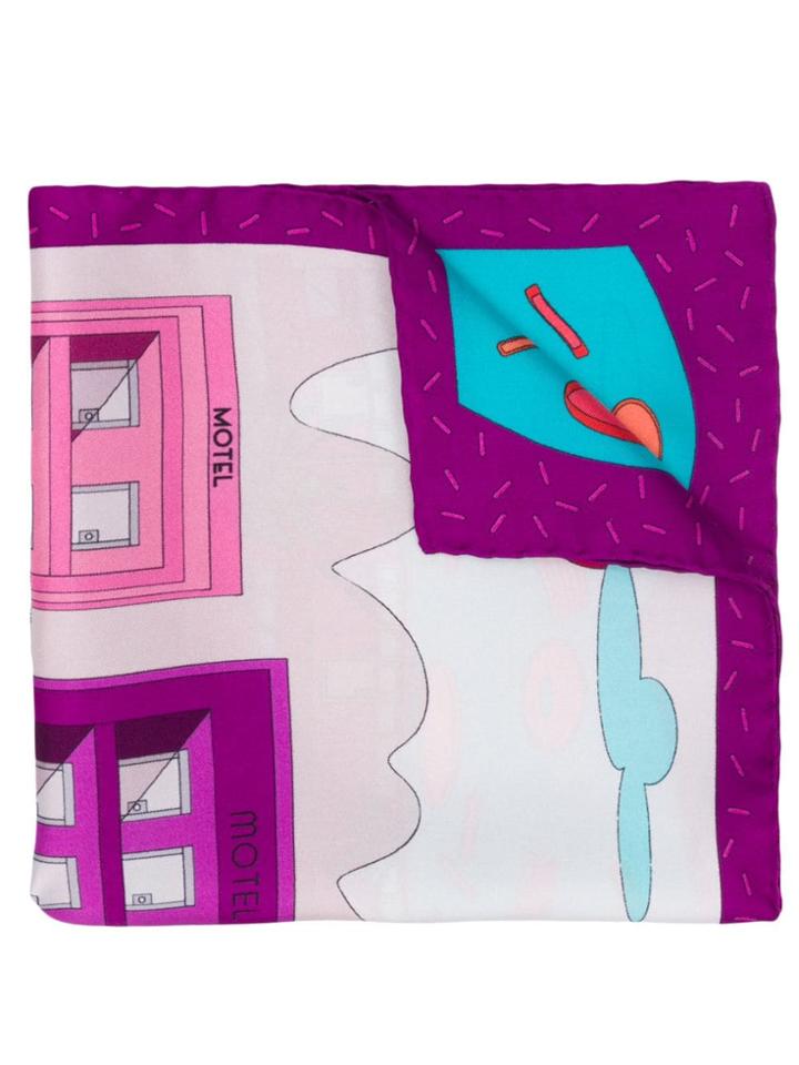 Cha Val Milano Palm Spring Print Scarf - Pink