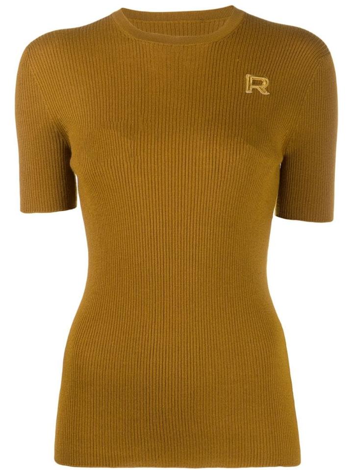 Rochas Knitted Round Neck Top - Neutrals