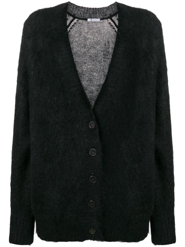 T By Alexander Wang Button Up Cardigan - Black