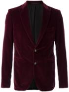 Tagliatore Velvet Blazer, Men's, Size: 48, Red, Cotton/cupro