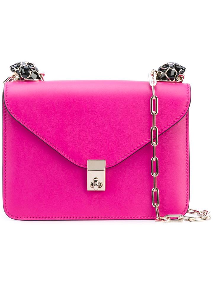 Valentino - Valentino Garavani Panther Shoulder Bag - Women - Calf Leather - One Size, Women's, Pink/purple, Calf Leather