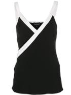 Emporio Armani Wrap Style Tank Top - Black