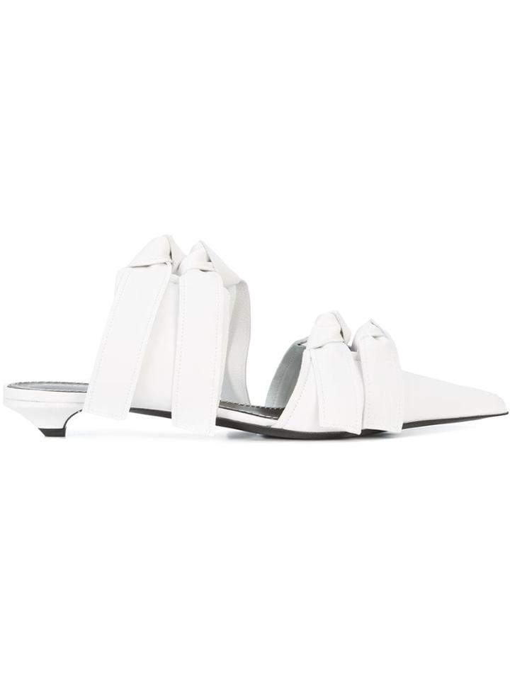 Proenza Schouler Leather Tie-detail Mule - White