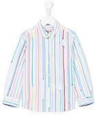 Paul Smith Junior Rainbow Striped Shirt, Boy's, Size: 10 Yrs, White
