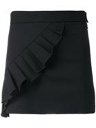 Patrizia Pepe Ruffle-trim Mini Skirt - Black