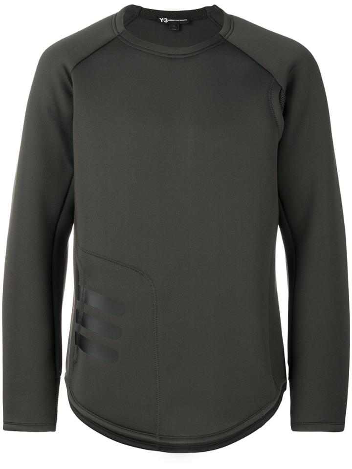 Y-3 Curved Long Sleeved Jumper - Grey