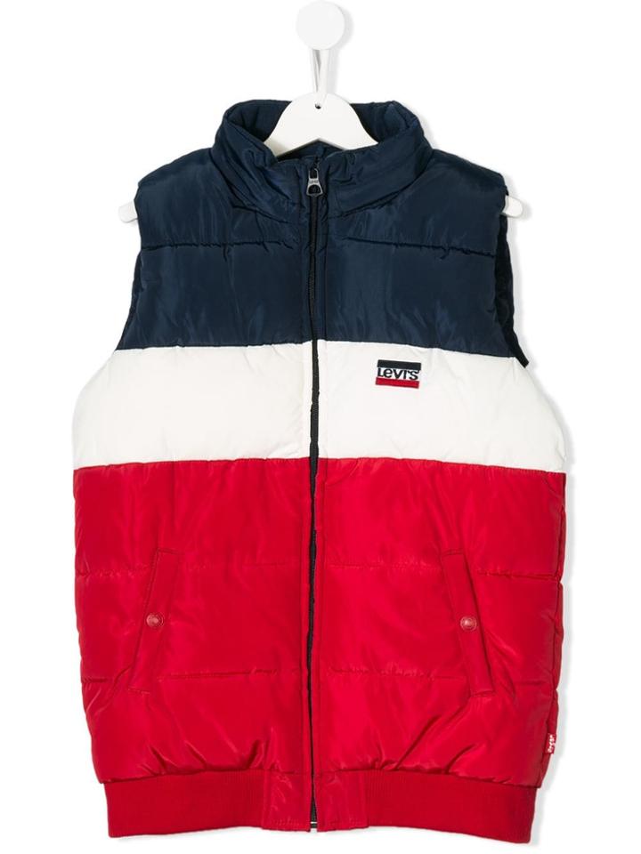 Levi's Kids Teen Colour Block Padded Gilet - Red