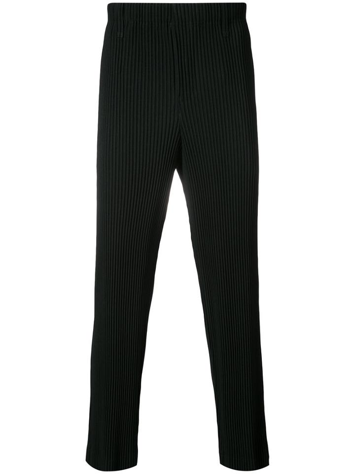 Homme Plissé Issey Miyake - Pleated Pants - Men - Polyester - 3, Black, Polyester